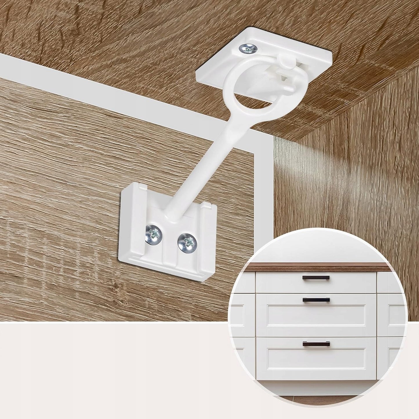 REERcabinet and drawer fittings8 pieces and assembly key includedcolour whiteNew conditionPackaging may show