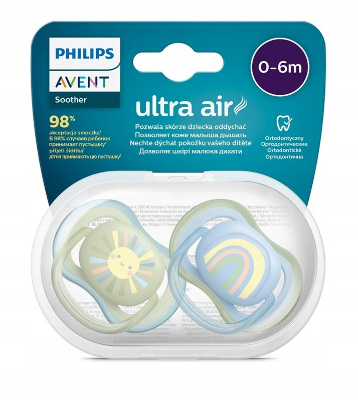 PHILIPS AVENT Ultra Air dudlíky x 2 0-6 měsíců