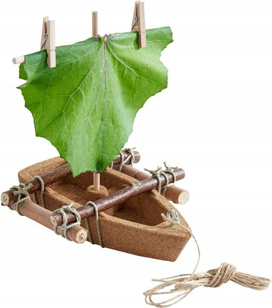 HABA Terra Kids Φελλένιο σκάφος και ξύλινα εξαρτήματα 22 εκ. 8 ετών+