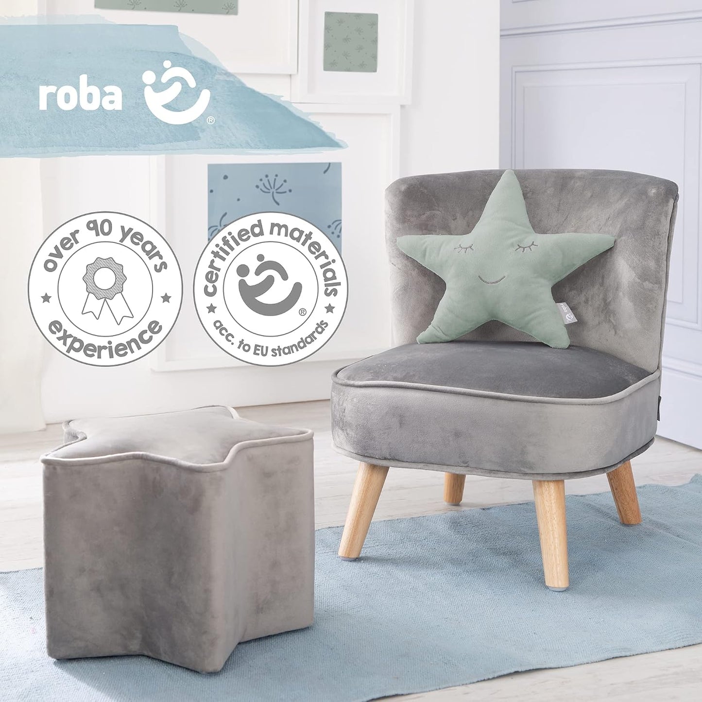 ROBA Style dekoratív párna, csillag, 32×19 cm – 4. termékfotó
