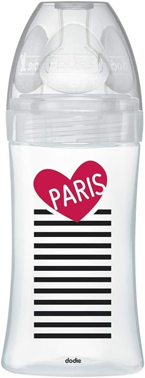 DODIE Sensation+ PAŘÍŽ skleněná láhev 270 ml 0-6 m dudlík 2 střední průtok