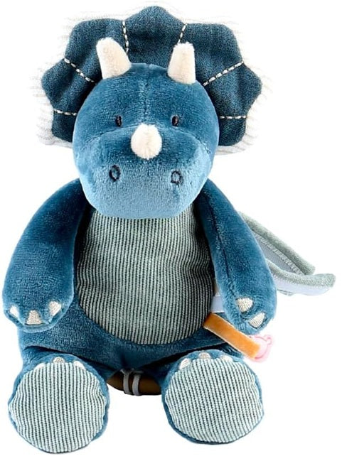 NOUKIE'S knuffel met muziekdoosje "Brahms' Wiegenlied" TRICERATOPS 20 cm