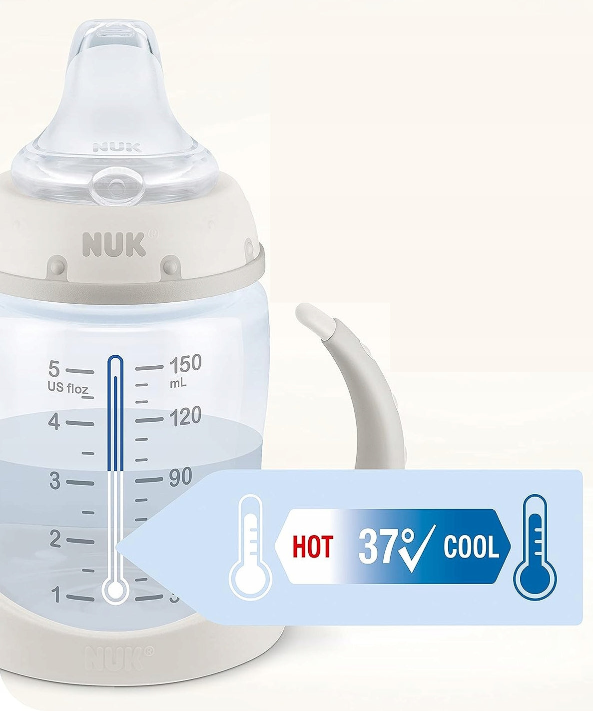 NUK Learner Cup ποτηράκι 150 ml με ένδειξη θερμοκρασίας ΠΟΥ ΛΑΜΠΕΙ ΣΤΟ ΣΚΟΤΑΔΙ – φωτογραφία προϊόντος 3