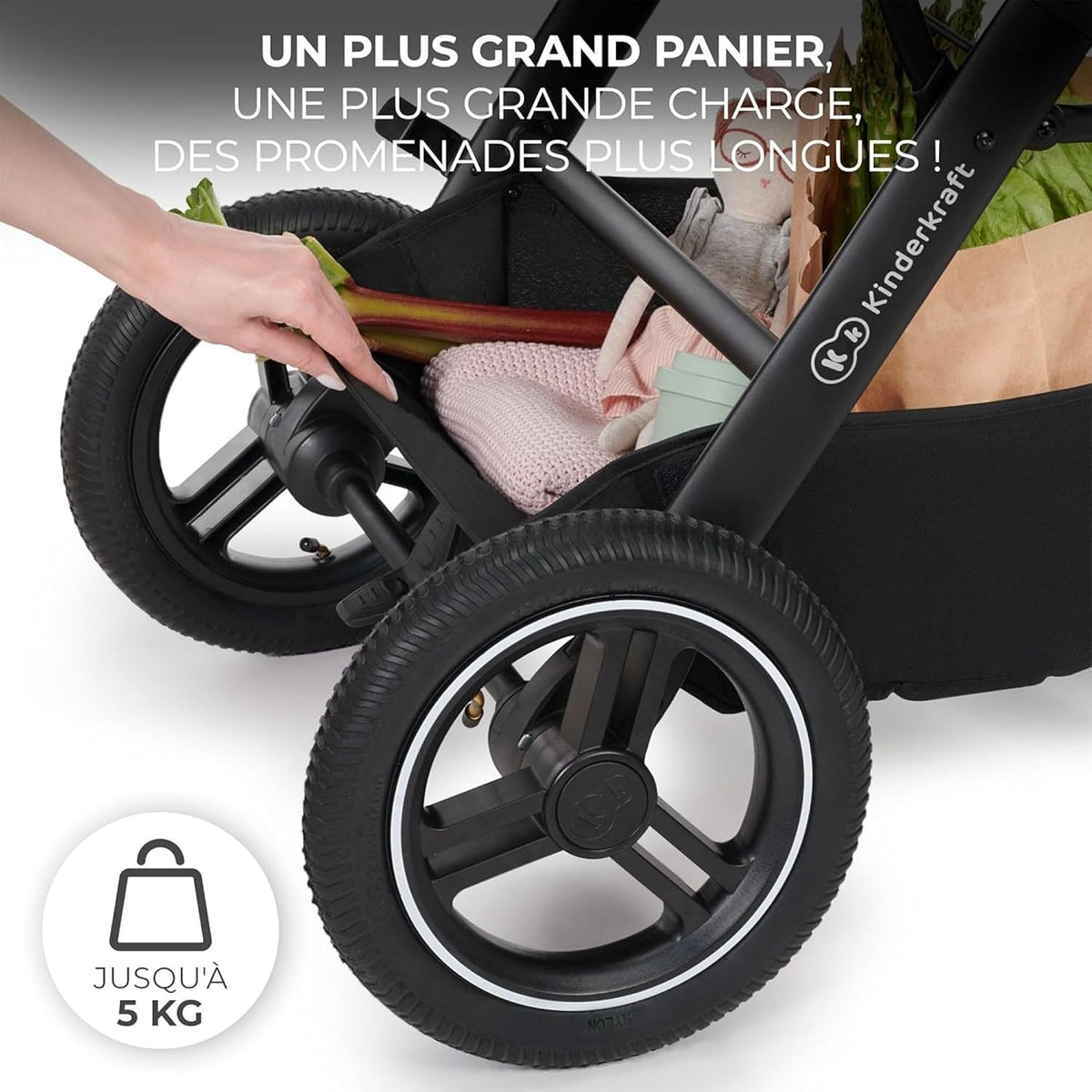 KINDERKRAFT B-TOUR 3-in-1 multifunction stroller up to 22kg + MINK PRO car seat