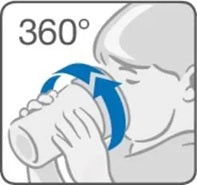 NUK Mini Magic Cup cană anti-vărsare 360° 160 ml 6 luni+ fosforescentă în întuneric