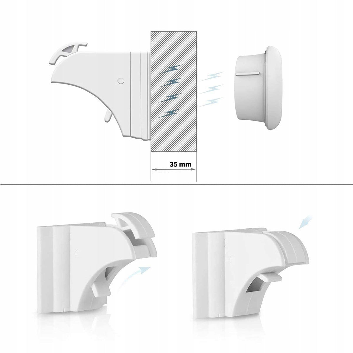 NORJEWS cabinet and drawer safety locks, 10 pieces