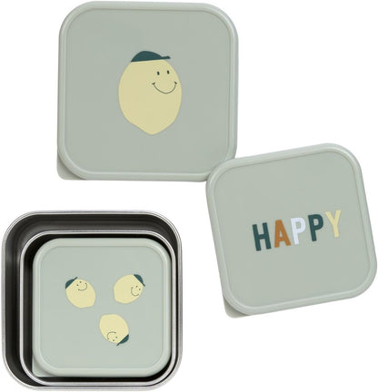 LASSIG Snackbox ocelové KRABIČKY NA SVAČINY x3