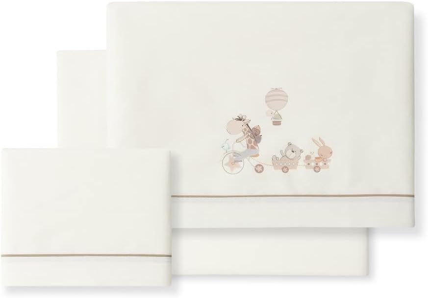 INTERBABY komplet pościeli 3częściowy 60x120 / 40x60 / 103x150 + zawieszka