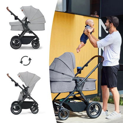 KINDERKRAFT B-TOUR 3-in-1 multifunction stroller up to 22kg + MINK PRO car seat