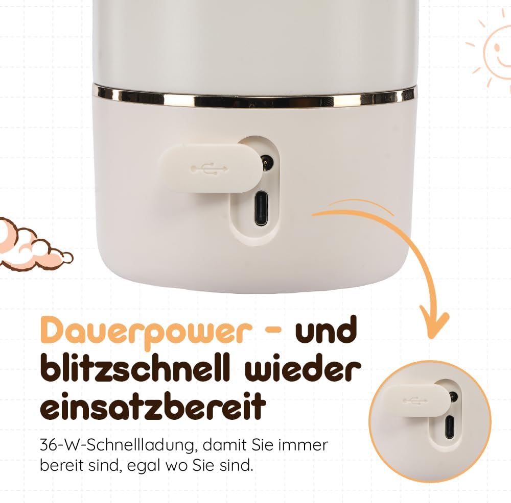BEBELUX BebeWarm tragbarer USB-Flaschenwärmer 3' – Produktfoto 4