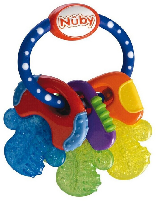 NUBY IcyBite cooling teether with key motif