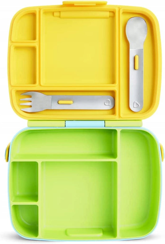 MUNCHKIN Bento Box boîte à déjeuner + couverts, 5 compartiments