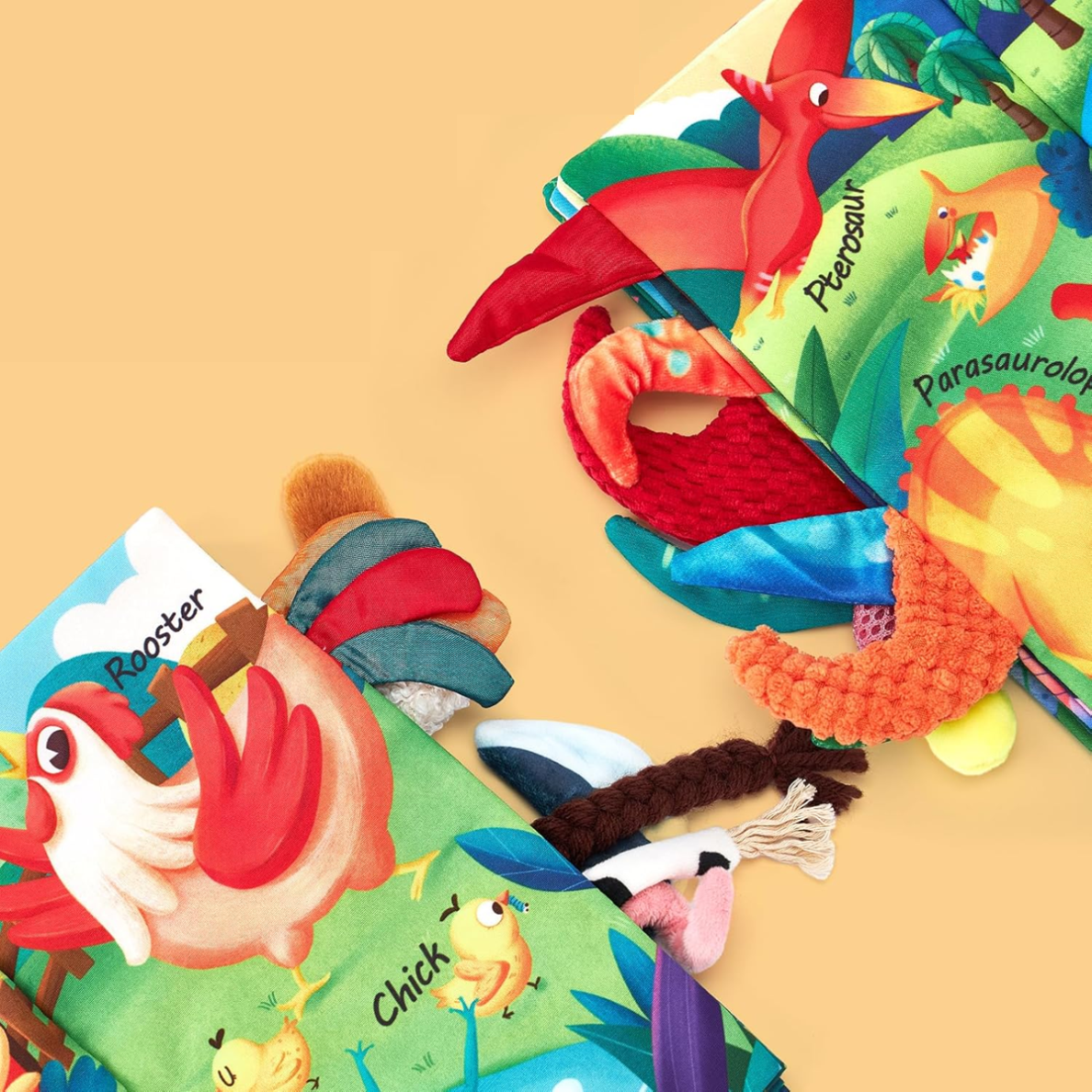 HAHALAND Farm Animal Tails sensory book, pendant