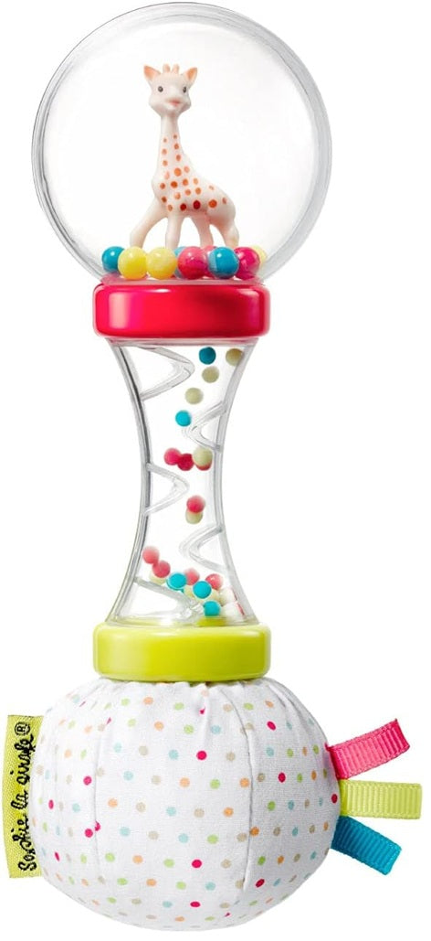 SOPHIE LA GIRAFE maracas s chrastítkem a šustícím papírem 17 cm
