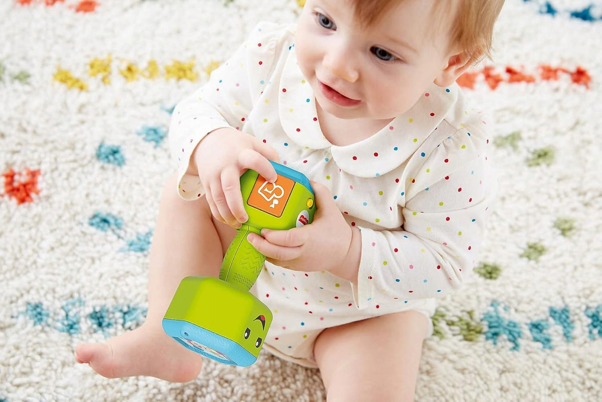 FISHER-PRICE GRF33dumbbellGerman language versionage 6 m+colour greenwidth 7 cm, length 14 cmtest batteries