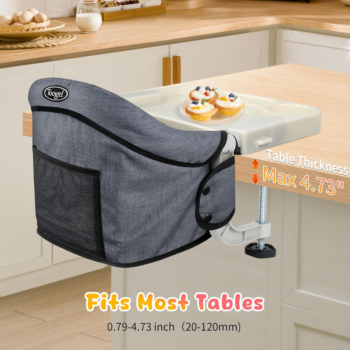 TOOGEL travel high chair with tray