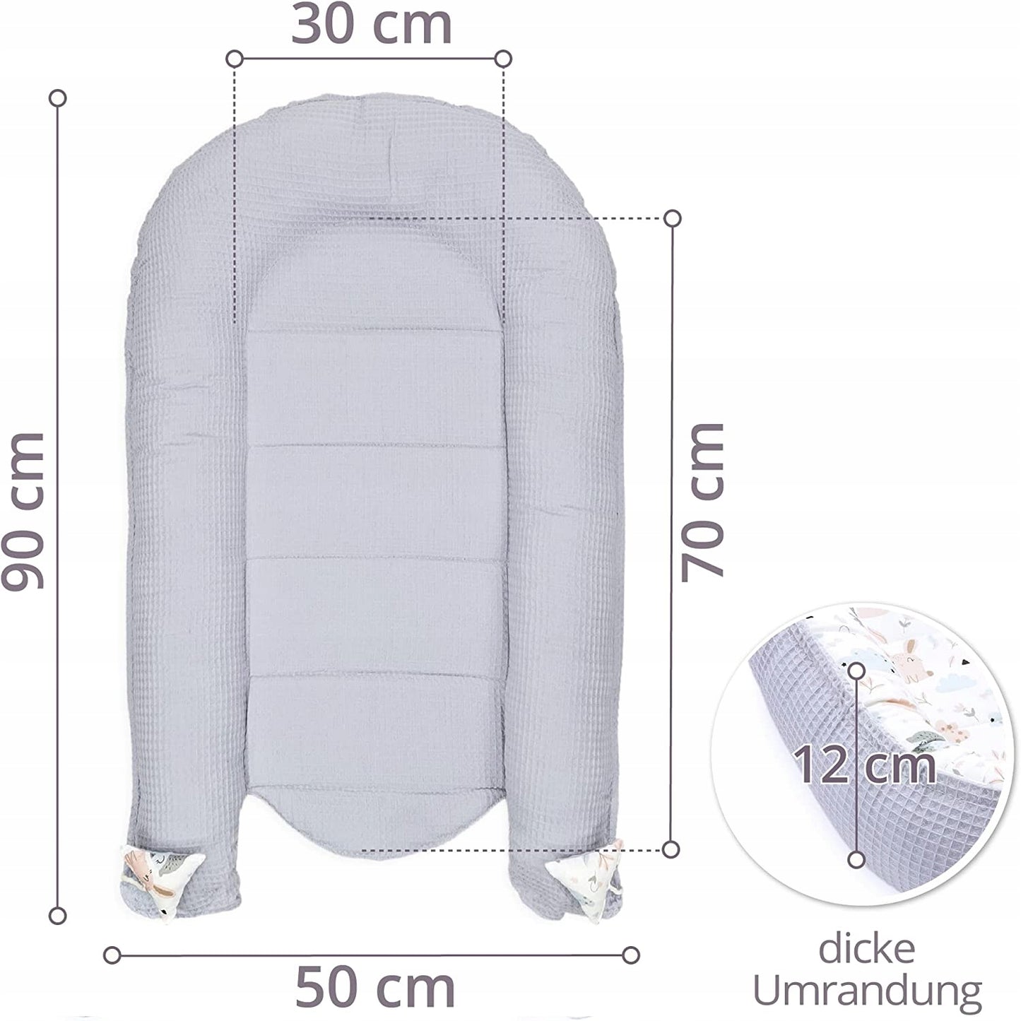 TOTSY BABY baby nest cocoon 90 x 50