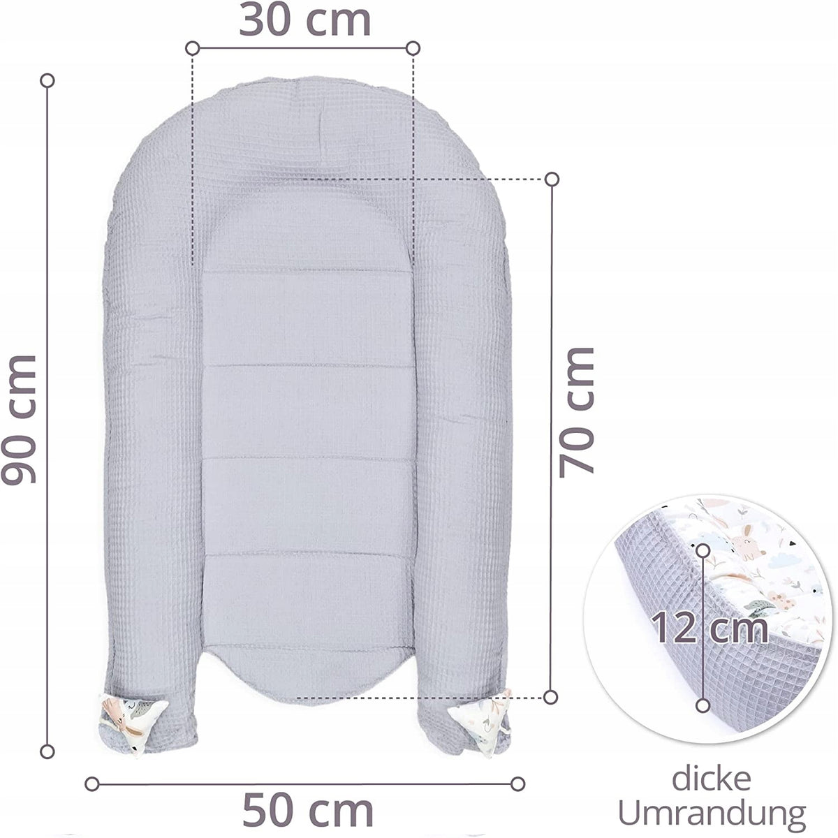 TOTSY BABY baby nest cocoon 90 x 50