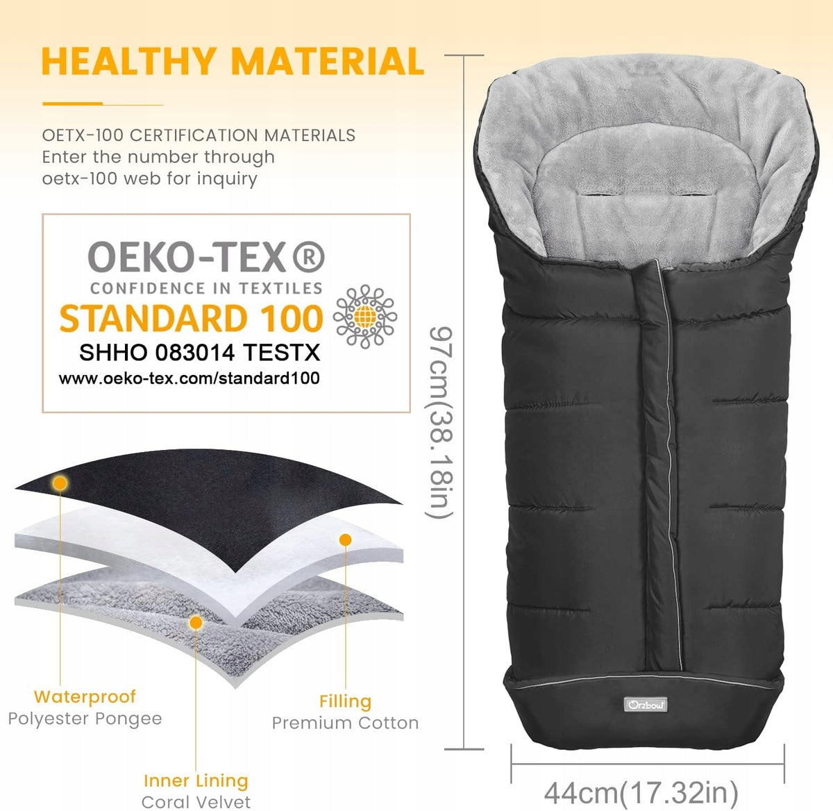 MIRACLE BABY universal leg cover, sleeping bag