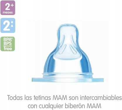 MAM SkinSoft bottle nipples x2 2m+ flow 2
