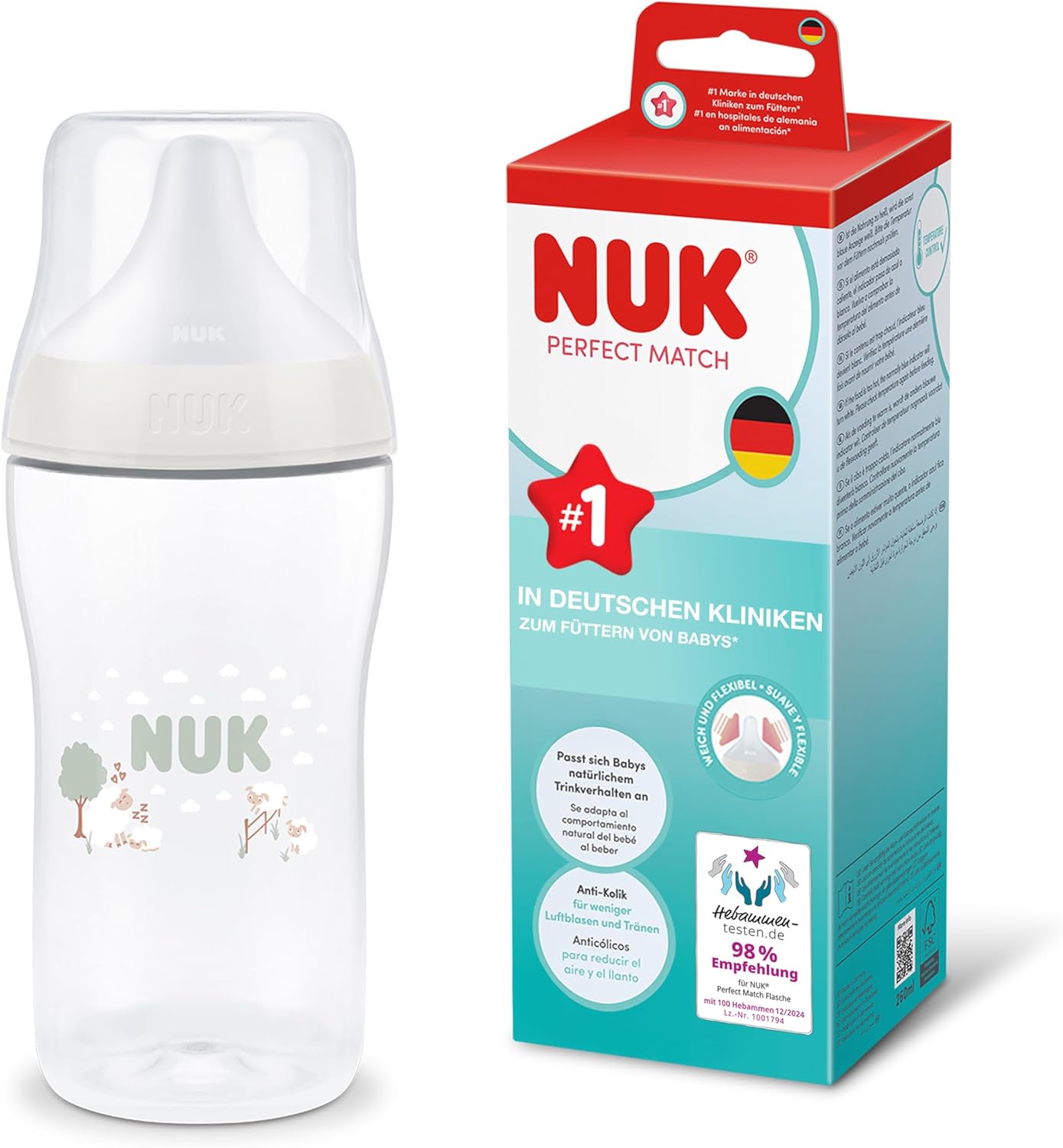 NUK Perfect Match bottle 260 ml 3 m+ teat M