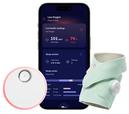 OWLET DREAM SOCK pulzní oxymetr 2v1 pro kojence 0-18 měsíců