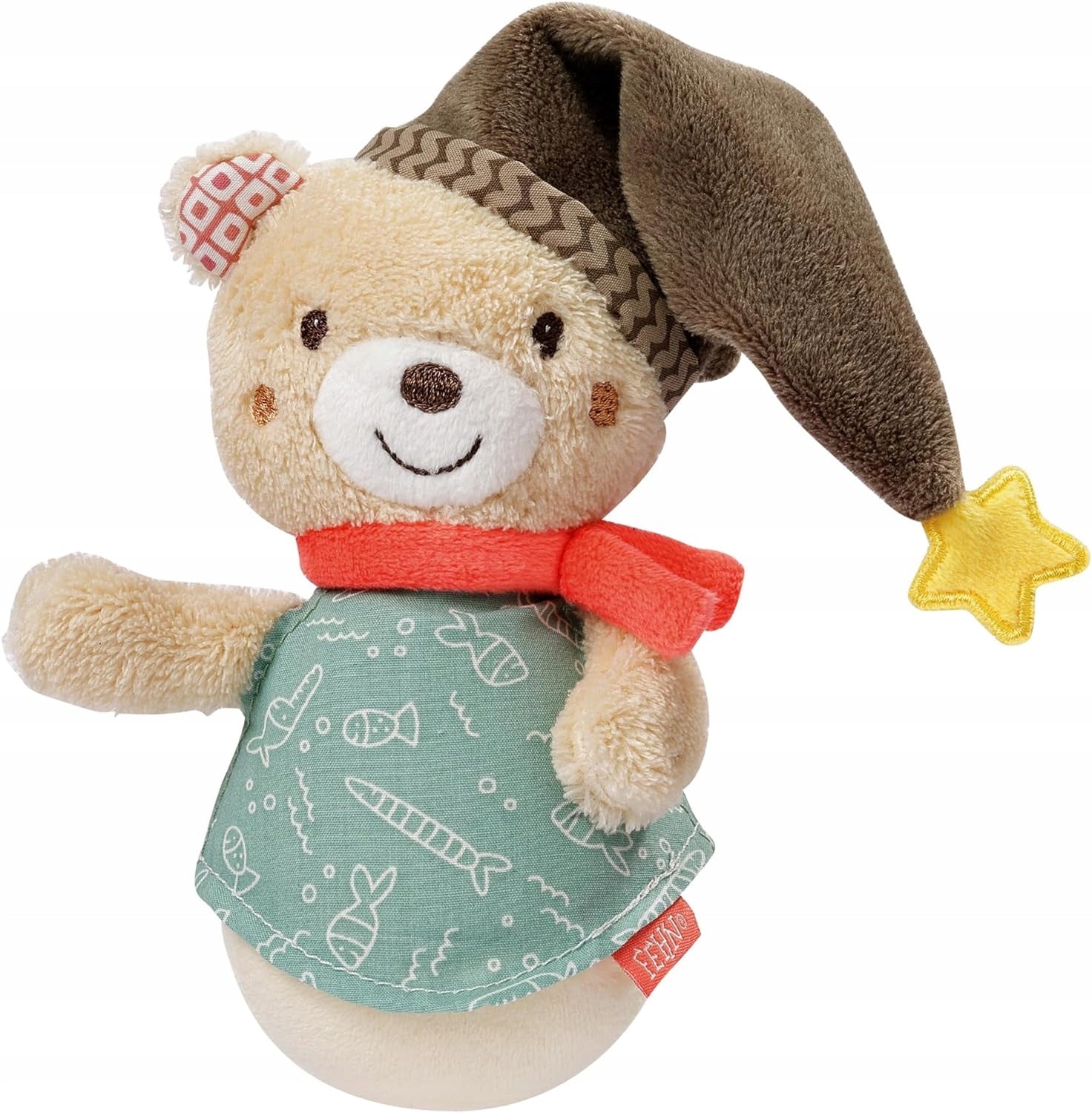 FEHN Bruno Bear Rocking Rattle 14cm