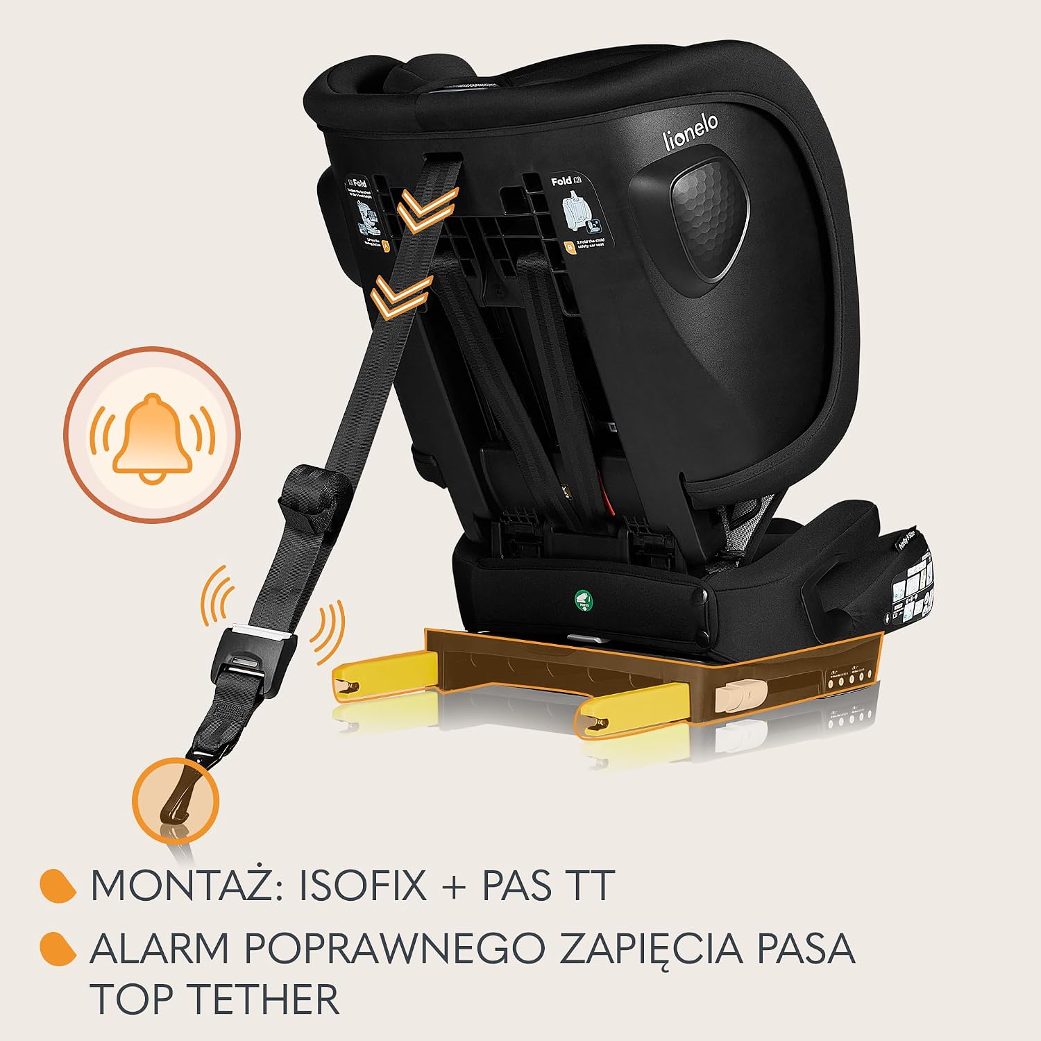 LIONELO NELLY i-Size car seat 76–150 cm with ISOFIX