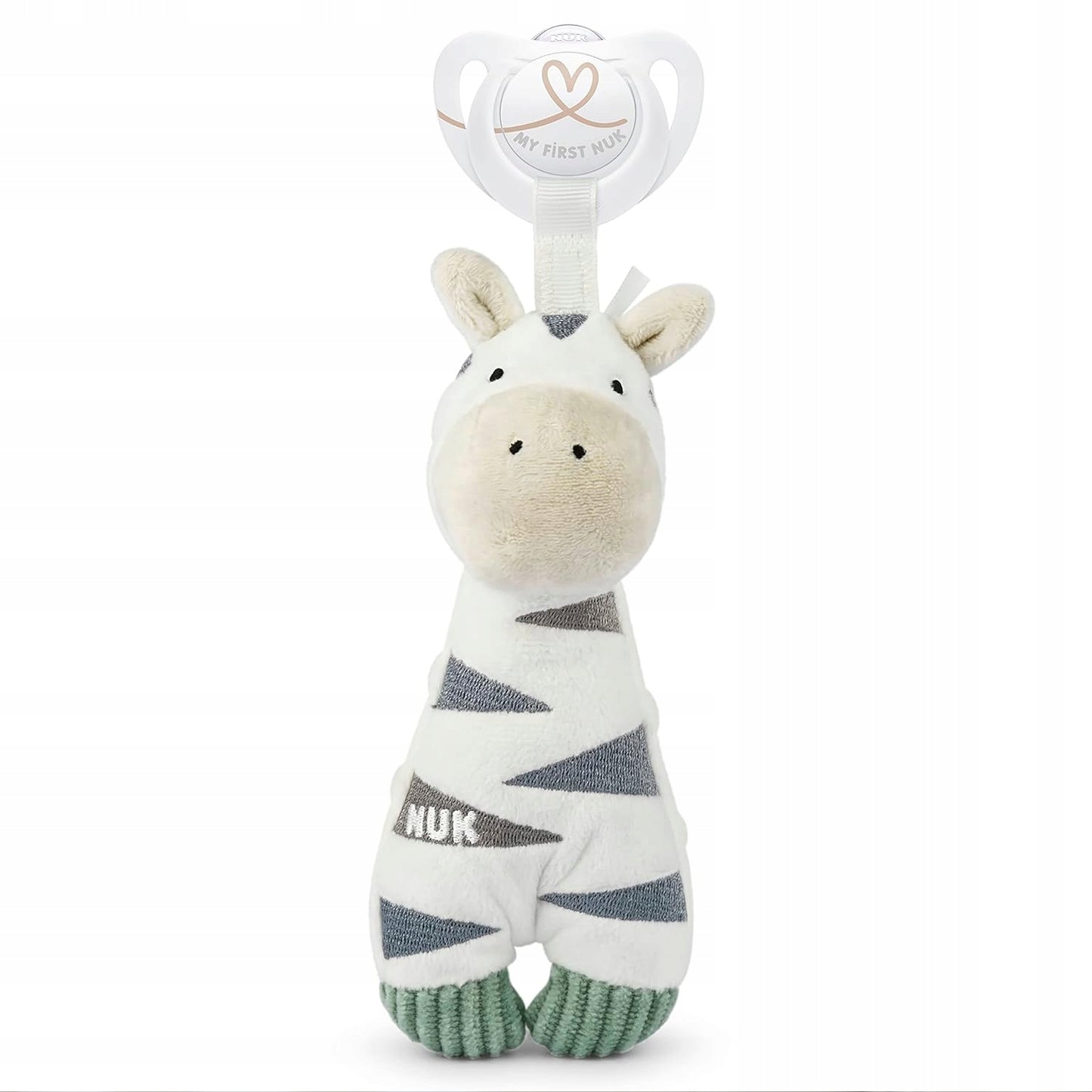 NUK Little Friendsoother with cuddly toyage 0-6colour whitezebra height 17 cmsoother plastic, siliconecuddly