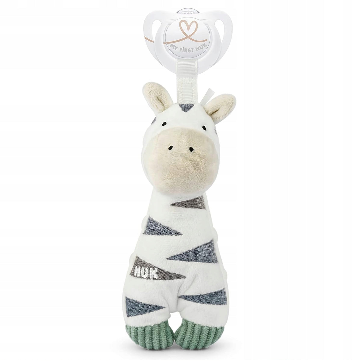NUK Little Friendsoother with cuddly toyage 0-6colour whitezebra height 17 cmsoother plastic, siliconecuddly