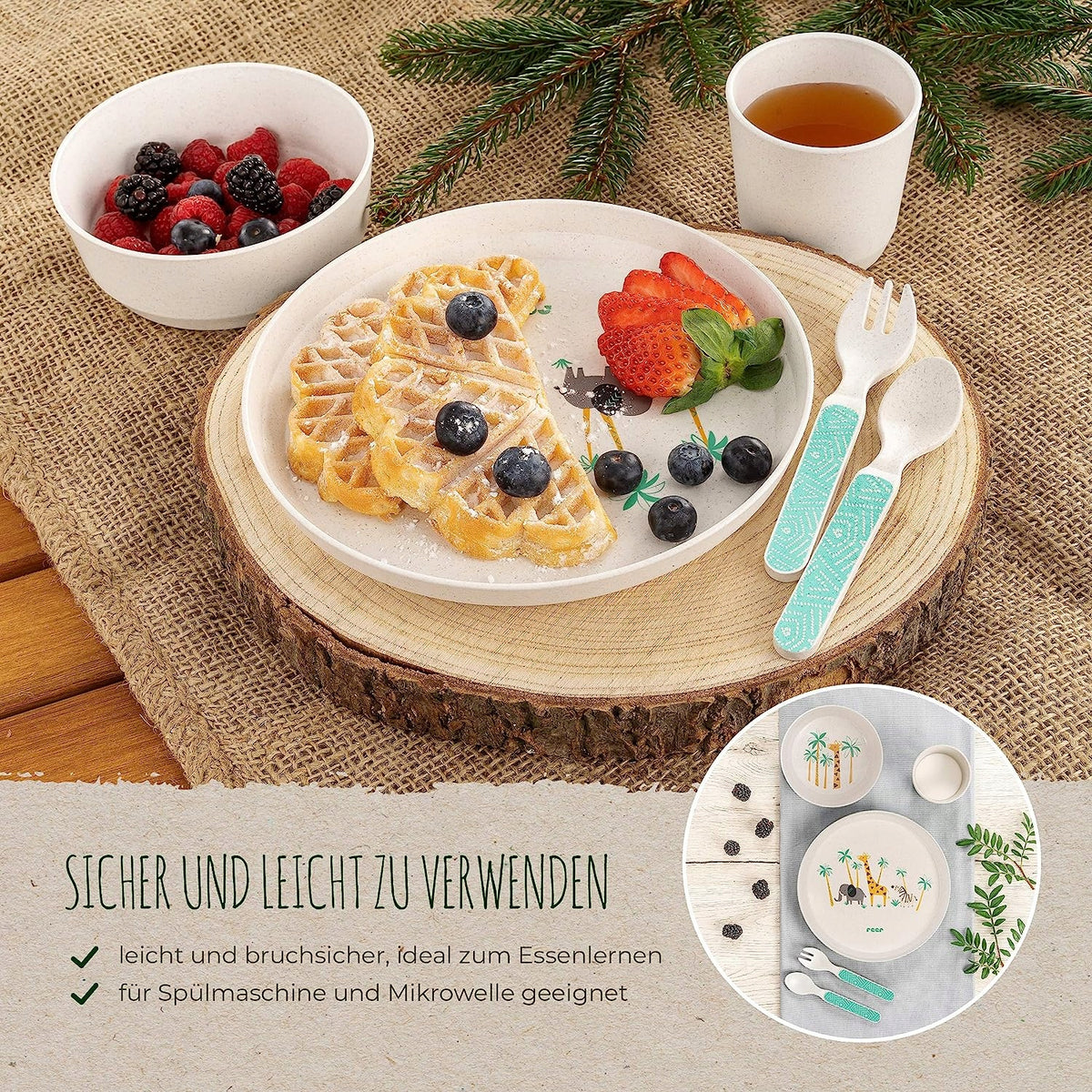REER Set of dishes. - Plate, mug, bowl
