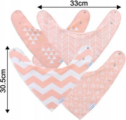 LULU MOON bryndáčky bandana na patent 0-36 měsíců x8