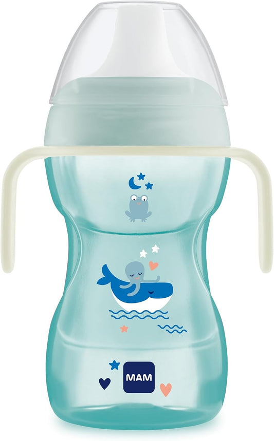 MAM Fun To Drink Cup niebieski kubek 270 ml z nasadką