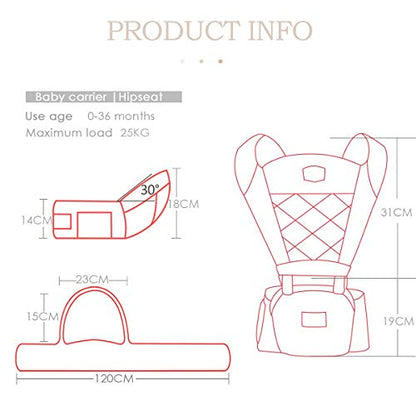 FLOK ergonomic baby carrier with waist belt 6-in-1