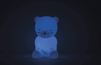 KALOO silikonová noční LED lampička 3 barvy 18 cm MEDVĚD
