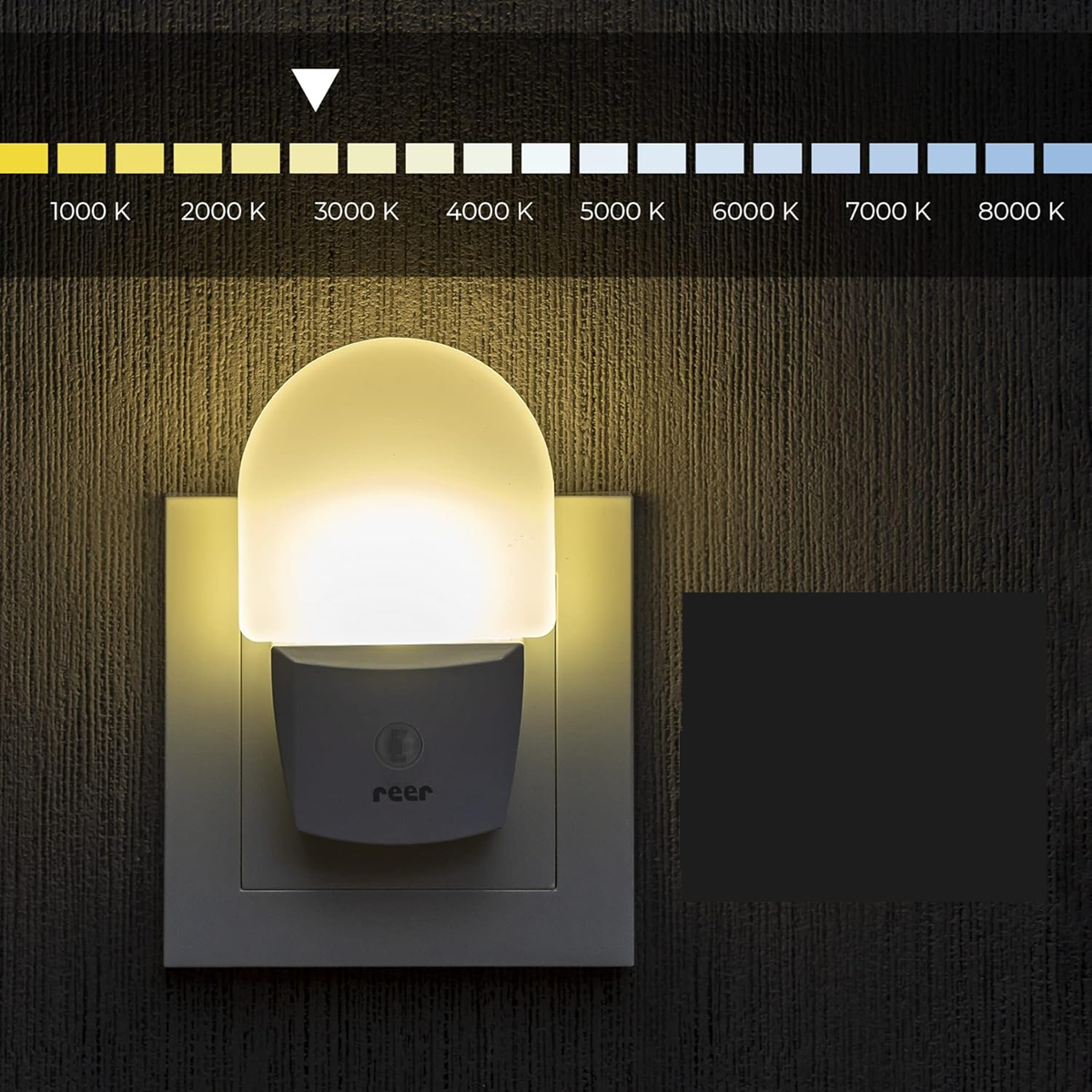 REER NightGuide LED plug-in night light with a dusk sensor, 6 x 9.5 cm – product image 4