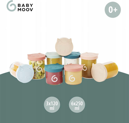 BABYMOOV ISY BOWLS recipiente din STICLĂ 6x250 3x120