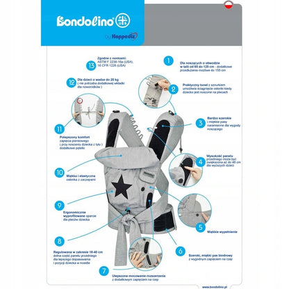 HOPPEDIZ Bondolino Plus ergonomic baby carrier