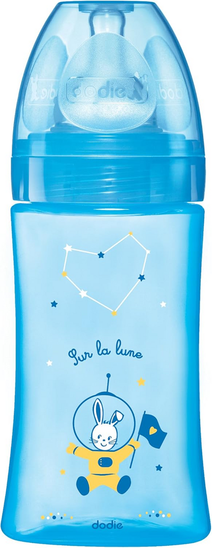 DODIE láhev 270 ml dudlík 2 střední průtok 0-6 m KRÁLÍK