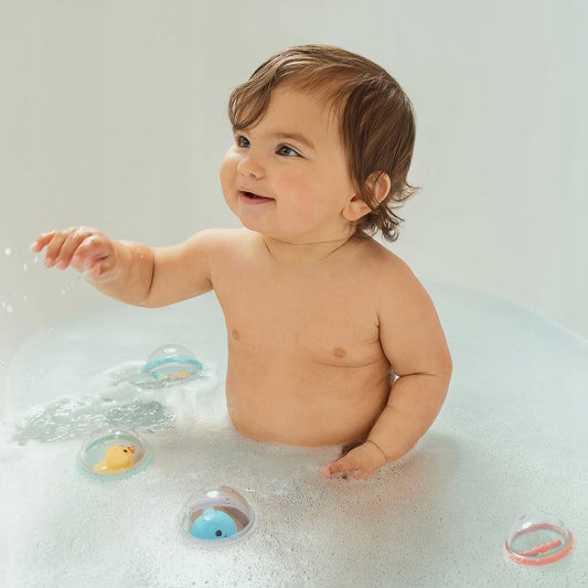 MUNCHKIN Float & Play burbujas con sonajeros para el baño 4 unidades
