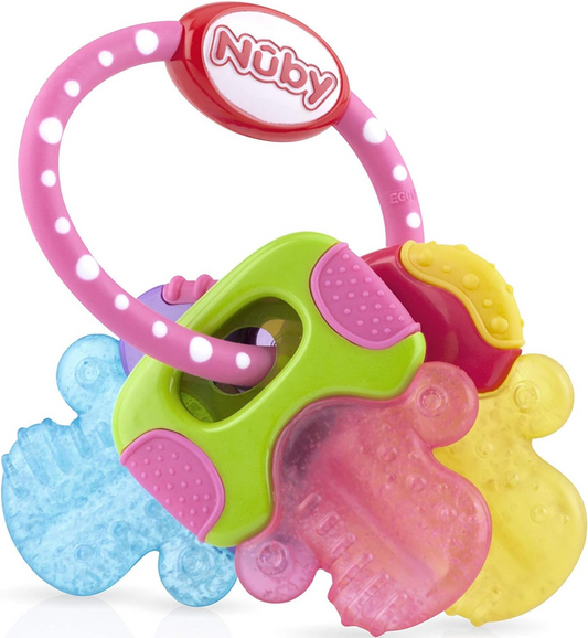 NUBY IcyBite silikonové chladicí kousátko 9 x 14 cm KLÍČE