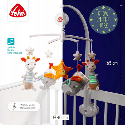 FEHN Good night carousel for a cot with elements that glow in the dark