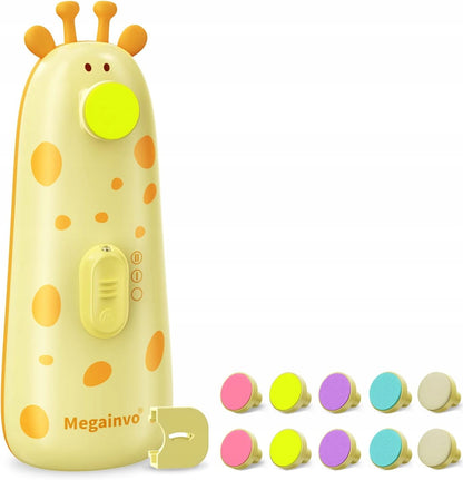 MEGAINVO electric nail file with LED light, 10 attachments