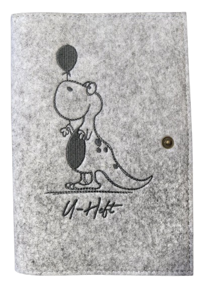 LUXDAG husă din fetru pentru cardul de sarcină DINOZAUR 15,5 x 23 cm