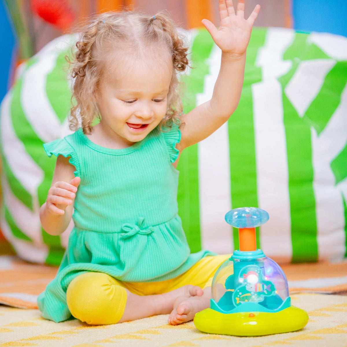 Bright Starts Press Glow Spinner musical toy 6m+