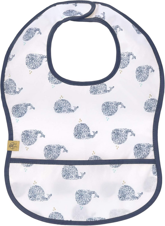 LASSIG Kunststoff-Lätzchen mit Klettverschluss und Tasche, 6–24 Monate