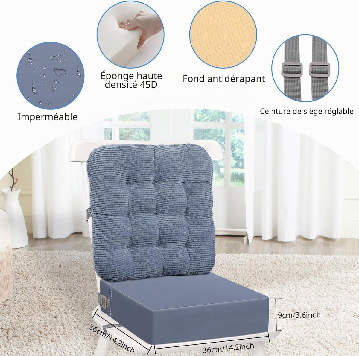 Highchair booster seats with straps 2 pcs.