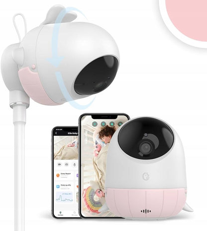 SIMSHINE Baby Pro kamera 2K 360° elektronická chůvička + držák