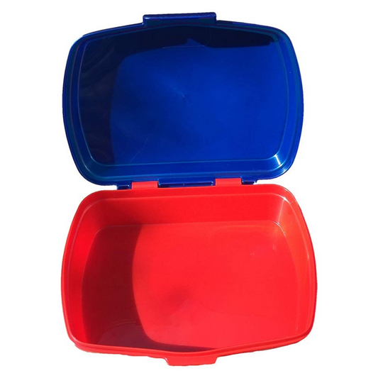 STOR Spidermanbreakfast boxage 3 l+colour blue and redwidth 14 cm, length 17 cm, height 5.5 cmcapacity 620