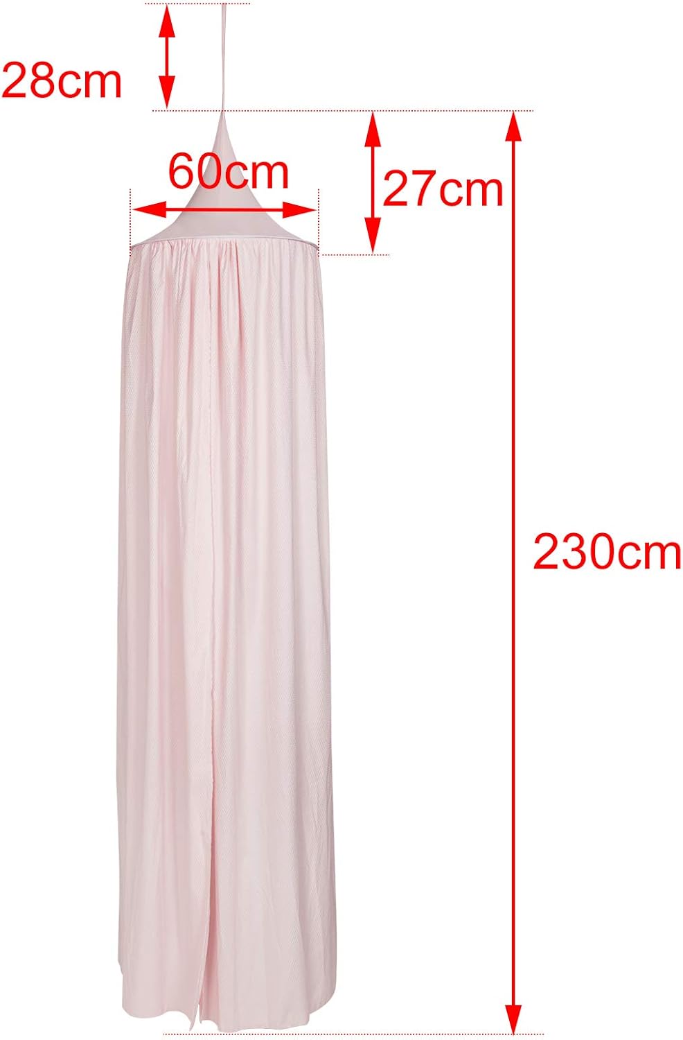 LANEETAL závěsný texturovaný baldachýn 230 cm